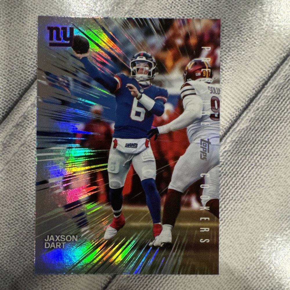 Topps Flagship Jaxson Dart Pressure Cookers Foil Football Card